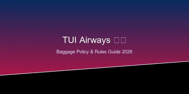 TUI Airways Baggage Policy 2026 featured image